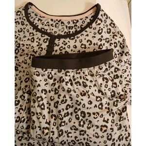 Cuddl Duds Pajama Set Womens Xlg Black-PINK DOTS HENLEY TOP-BANDED BOTTOM